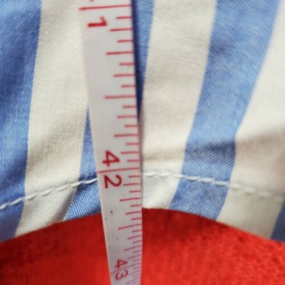 Old Navy Sundress blue white stripe v neck womens XXL smock back NWT Adj straps - Picture 6 of 8